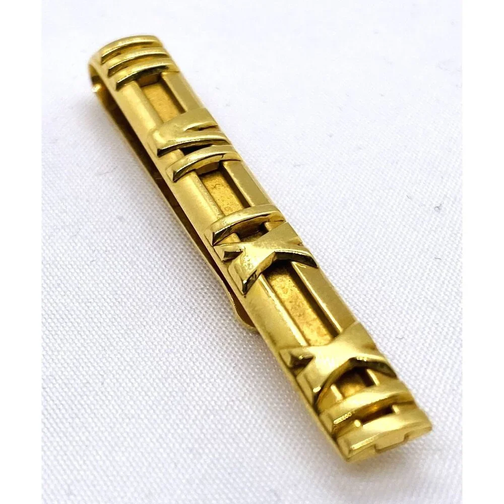 Tiffany & Co 18K Yellow Gold Atlas Roman Numeral Money Clip